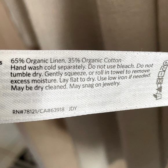 Eileen Fisher Organic Linen Cotton Beige Longline Sm Cardigan Sweater - Picture 3 of 9